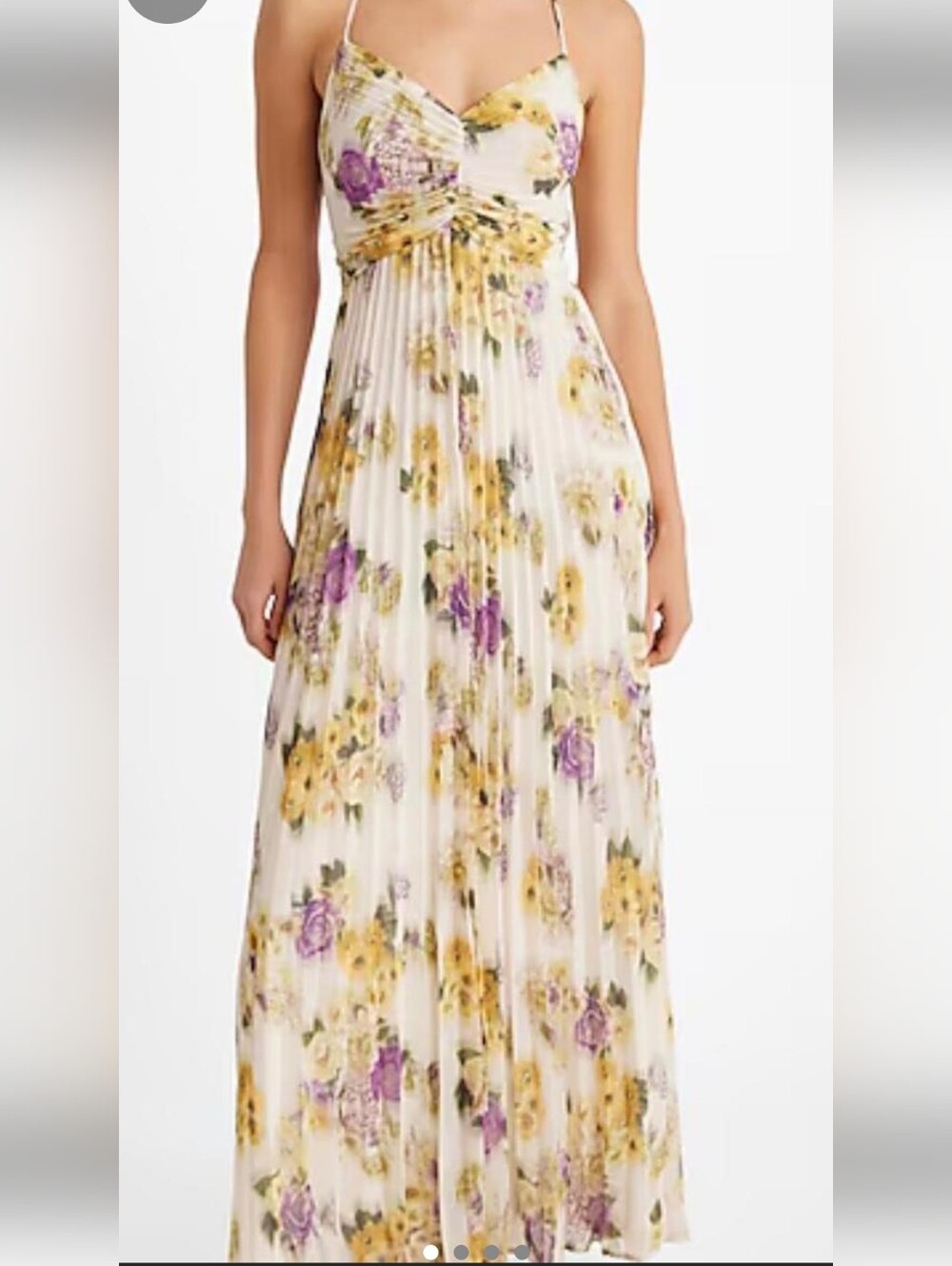 Express Floral Pleated Maxi Dress